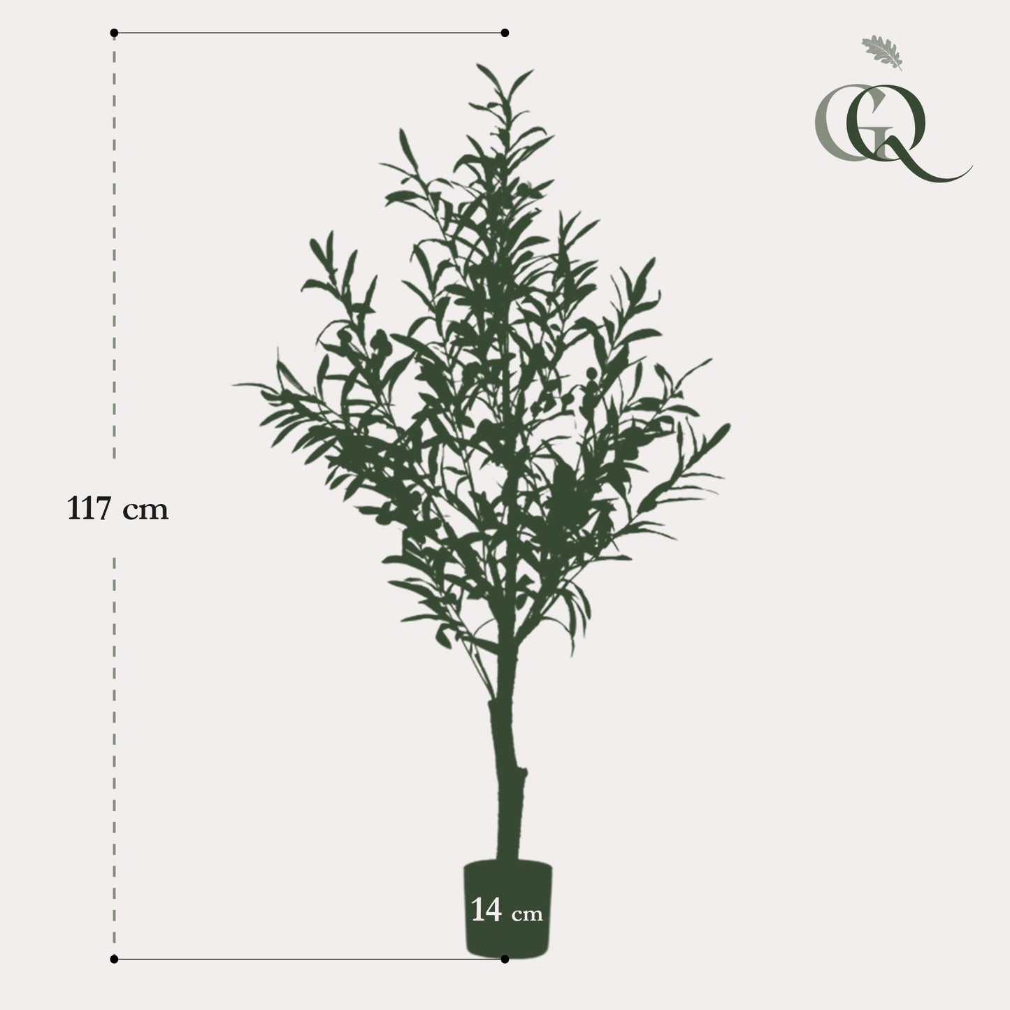 Kunst Olijfboom - Olea europaea - Olijfboom - 115 cm - Forest Plants
