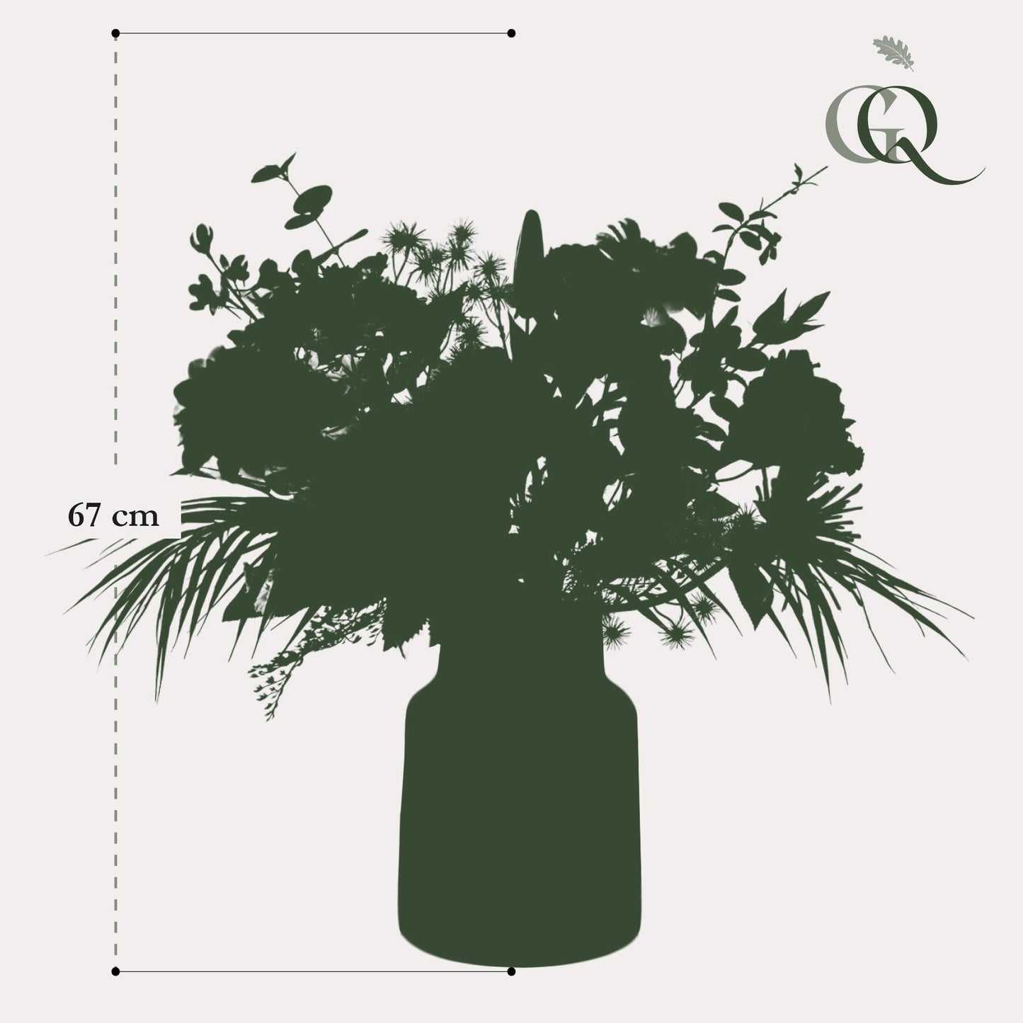 Kunstbloemen - Boeket M - Pretty Powerful - 67 cm - Forest Plants