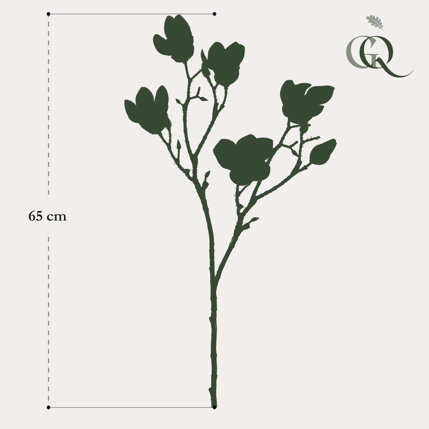 Kunstbloemen - Magnolia bloem Roze x8 - 65cm - Forest Plants