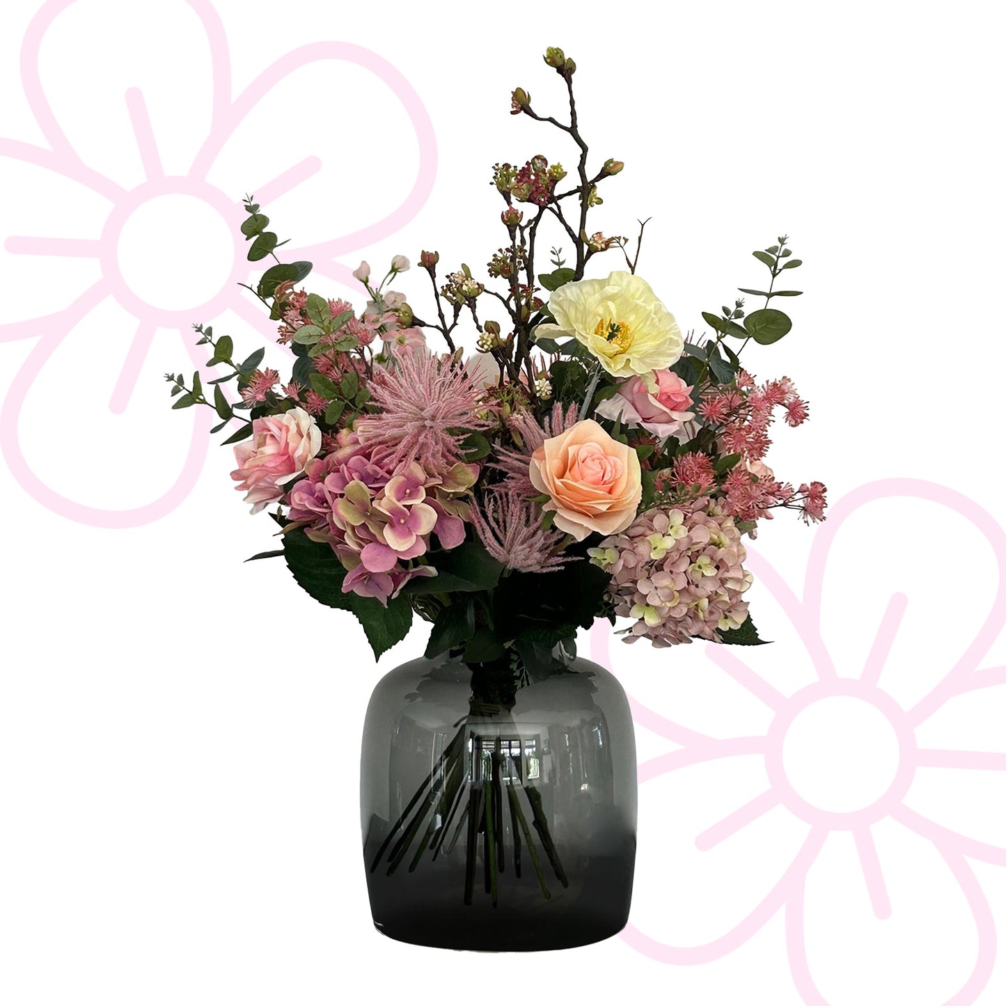Kunstbloemen - Boeket M - Mystic Summer - 65 cm - Forest Plants