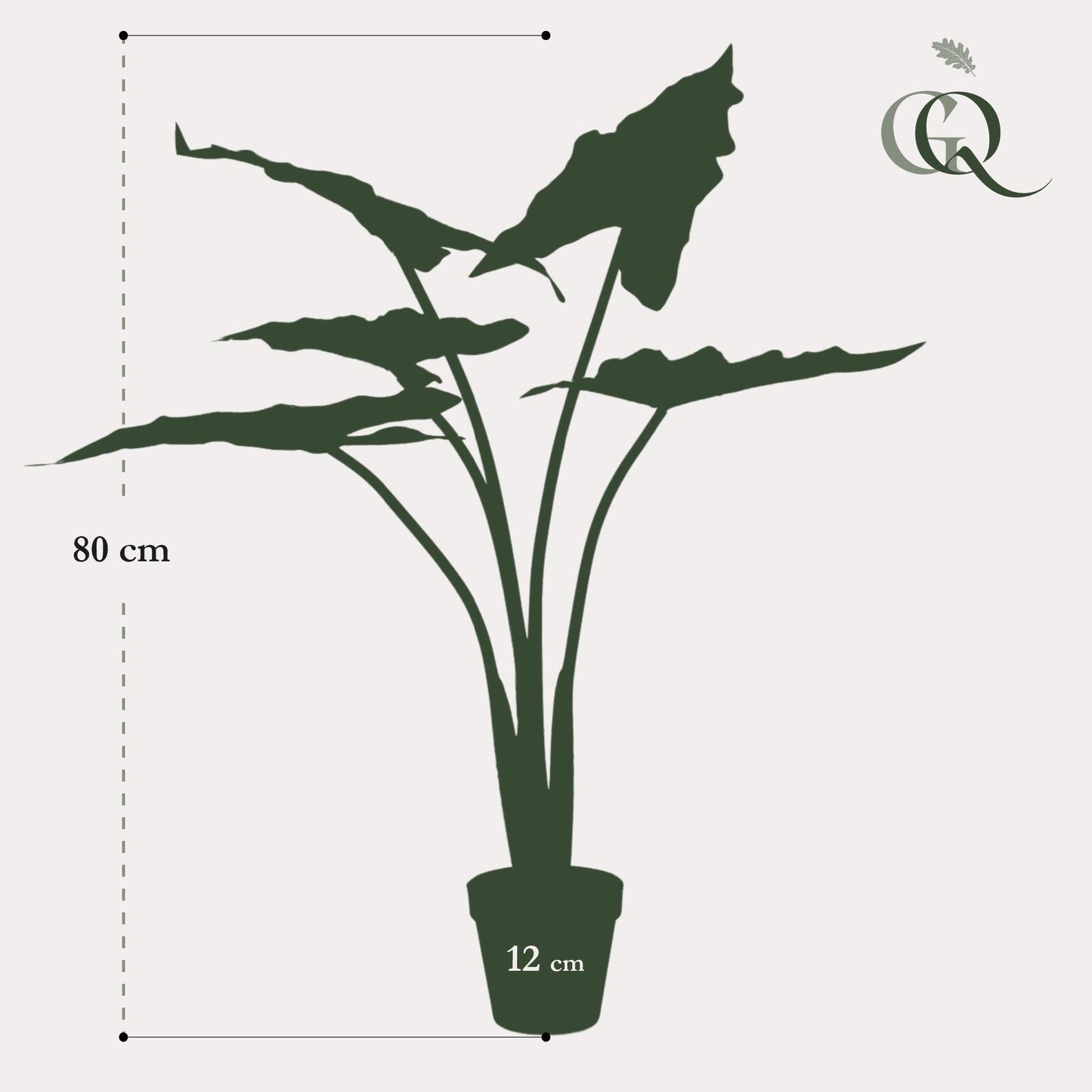 Kunstplant - Alocasia Frydek - Olifantsoor - 80 cm - Forest Plants