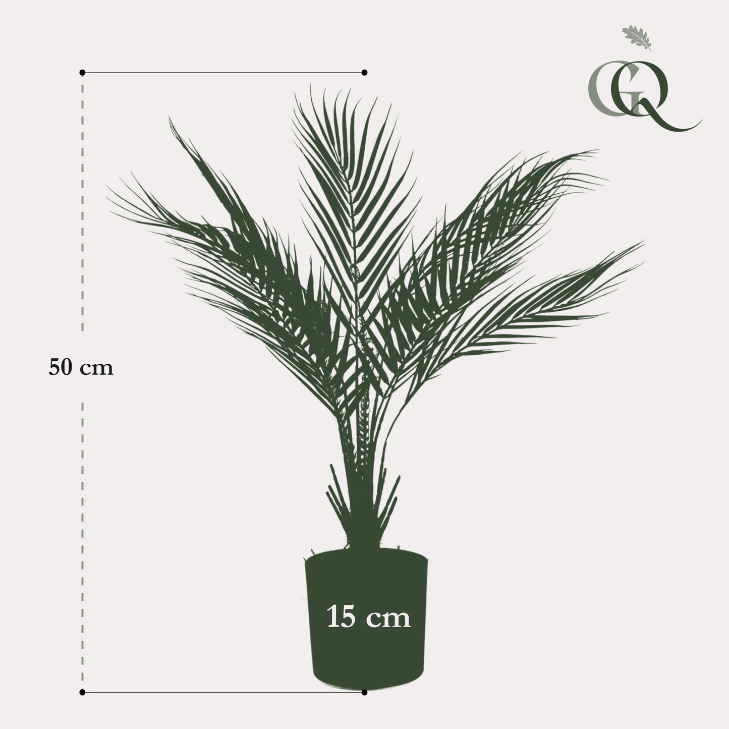 Kunstplant - Chamaedorea - Bergpalm - 50 cm - Forest Plants