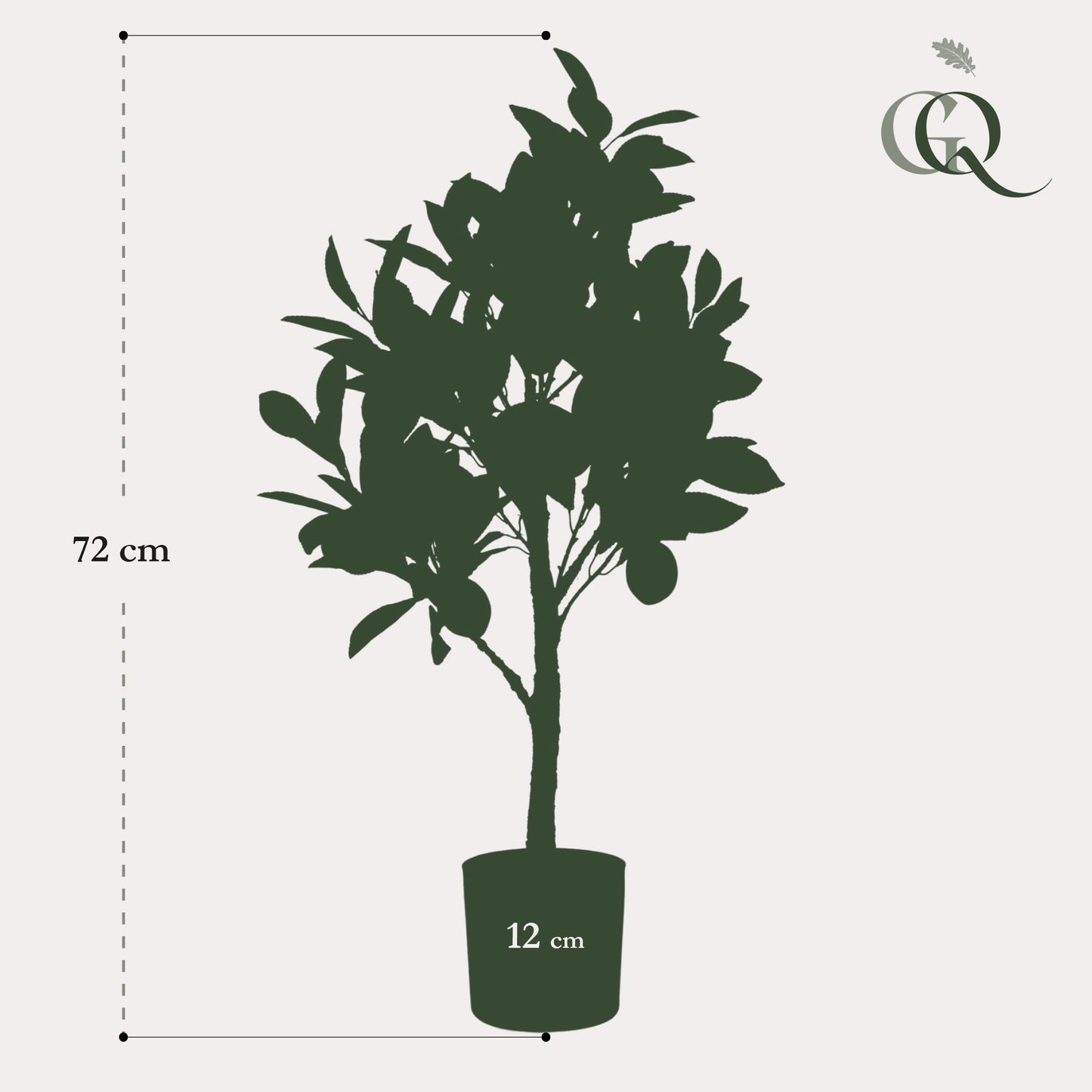 Kunstplant - Citrus Limonia - Citroenboom - 75 cm - Forest Plants