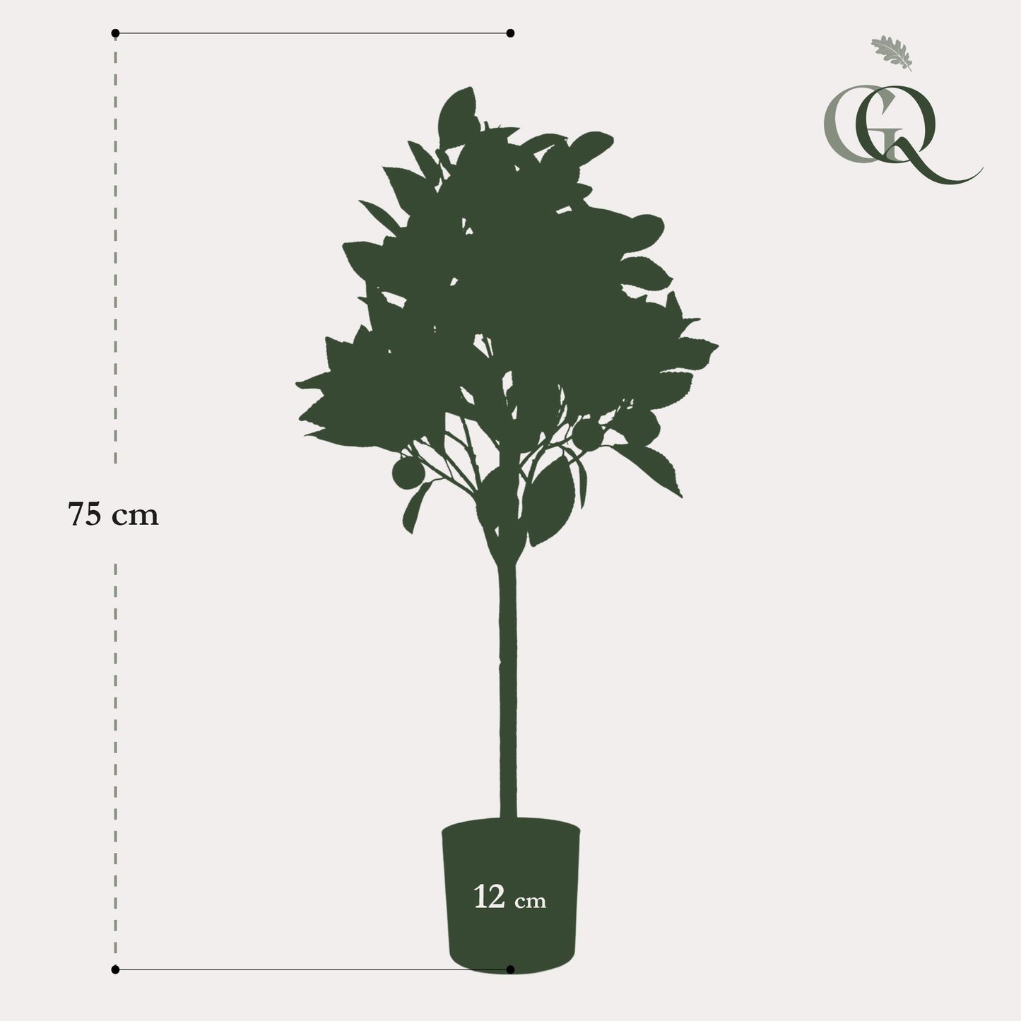 Kunstplant - Citrus Sinensis - Sinaasappelboom - 75 cm - Forest Plants