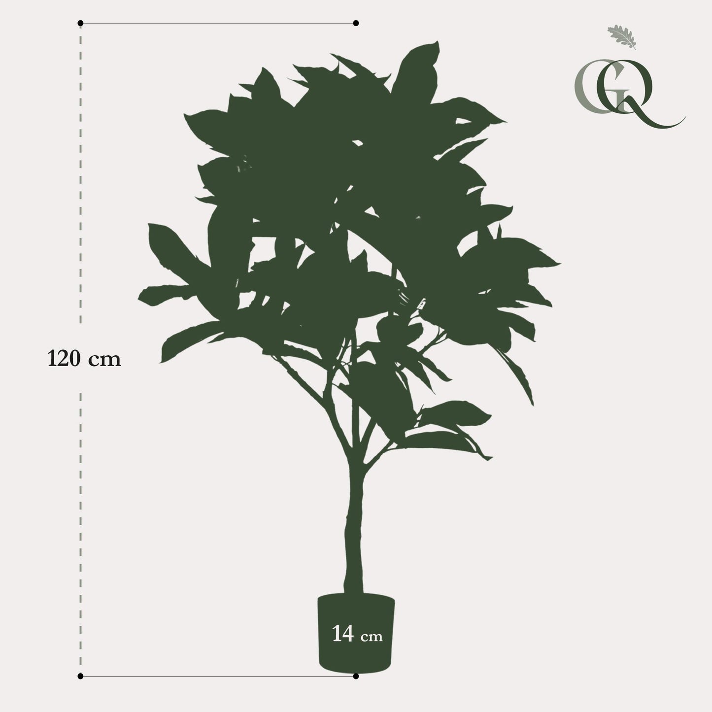 Kunstplant - Croton Codiaeum - Wonderstruik - 120 cm - Forest Plants
