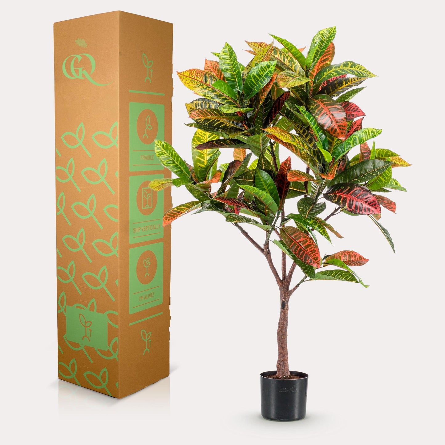 Kunstplant - Croton Codiaeum - Wonderstruik - 120 cm - Forest Plants