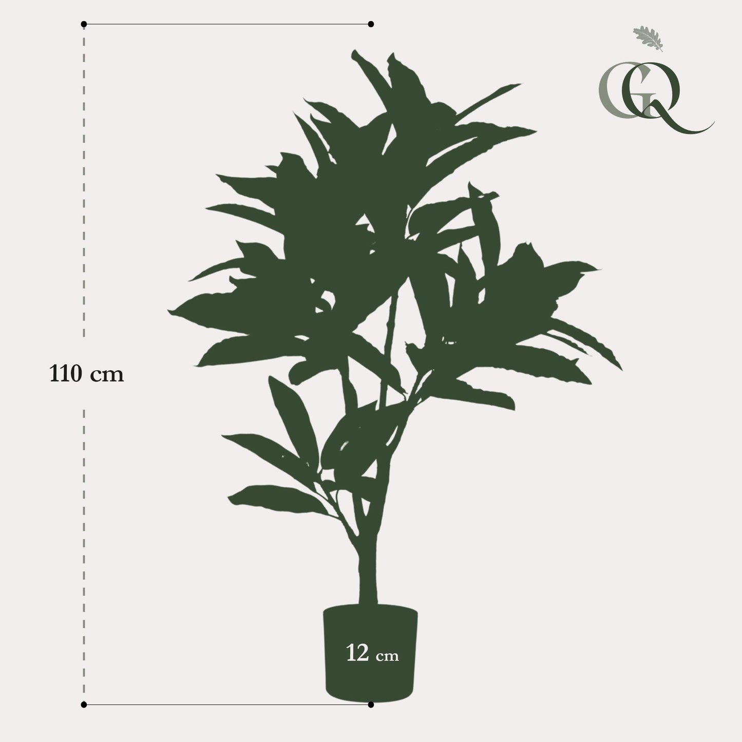 Kunstplant - Croton Codiaeum - Wonderstruik - 95 cm - Forest Plants
