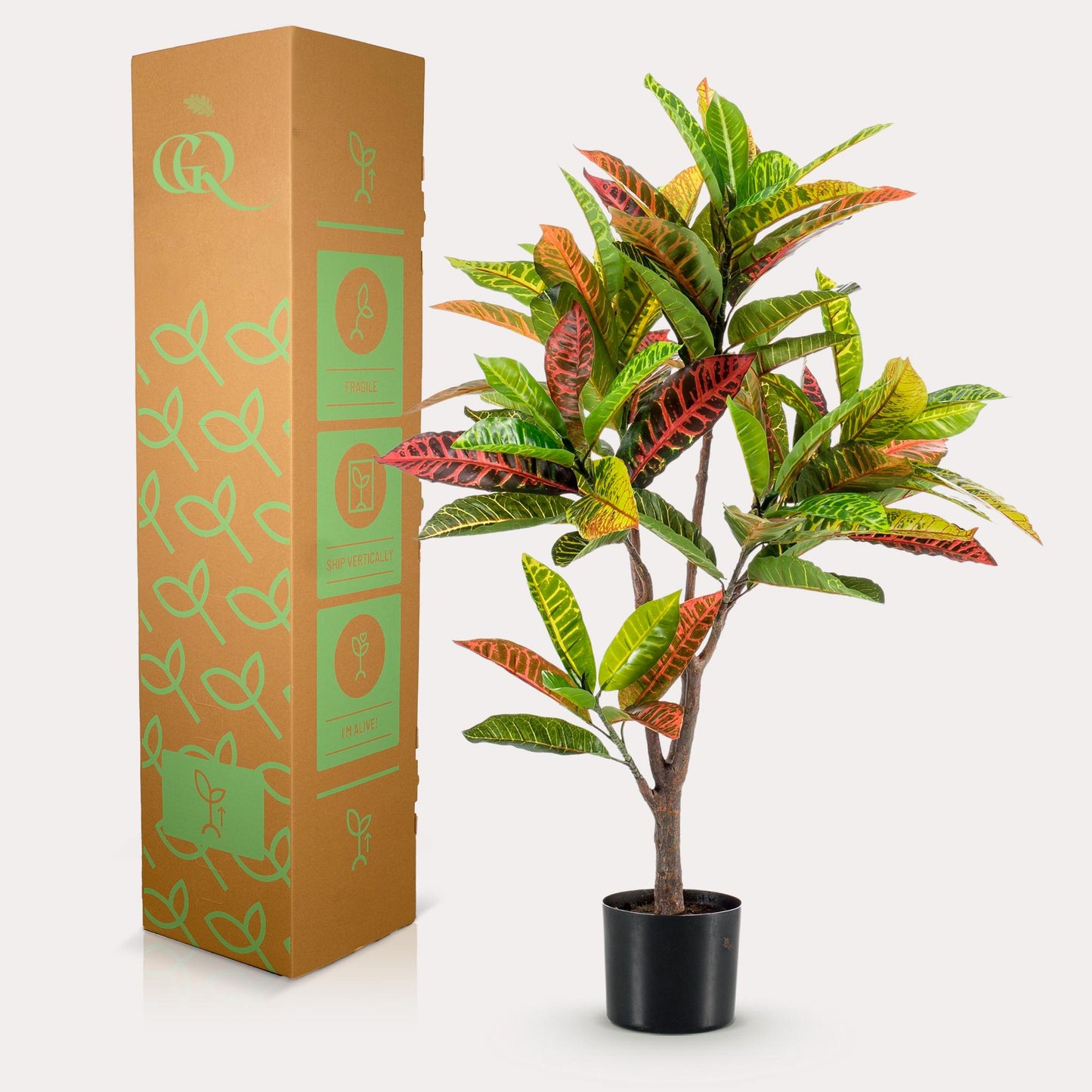 Kunstplant - Croton Codiaeum - Wonderstruik - 95 cm - Forest Plants