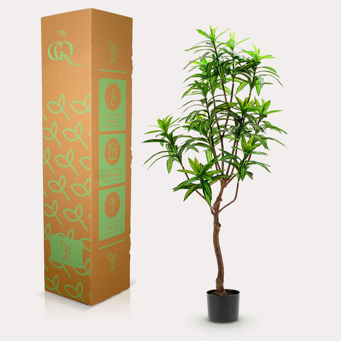 Kunstplant - Dracaena - Drakenboom - 130 cm - Forest Plants