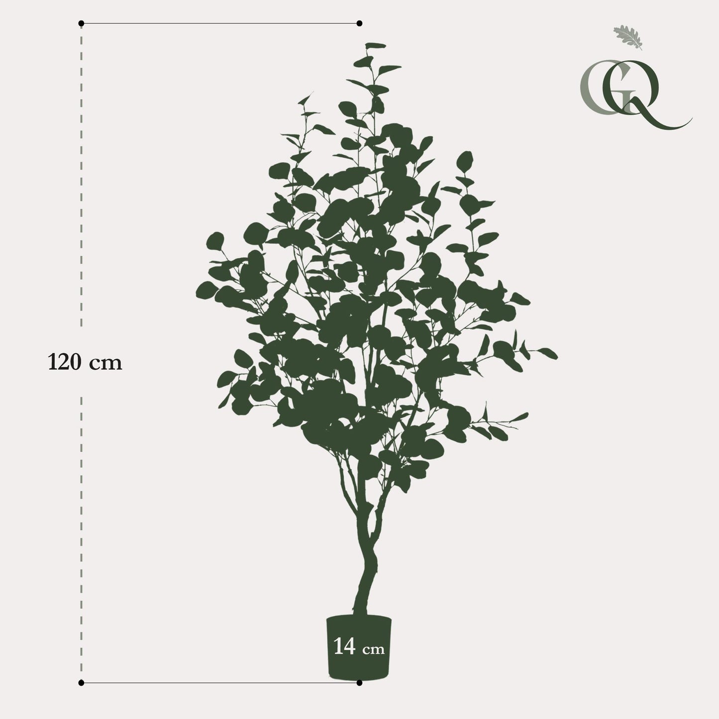 Kunstplant - Eucalyptus - Blauwe Gomboom - 120 cm - Forest Plants