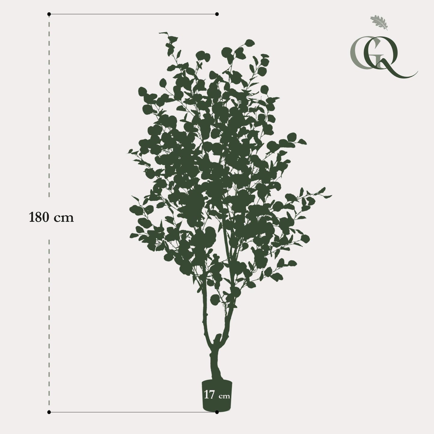 Kunstplant - Eucalyptus - Blauwe Gomboom - 180 cm - Forest Plants