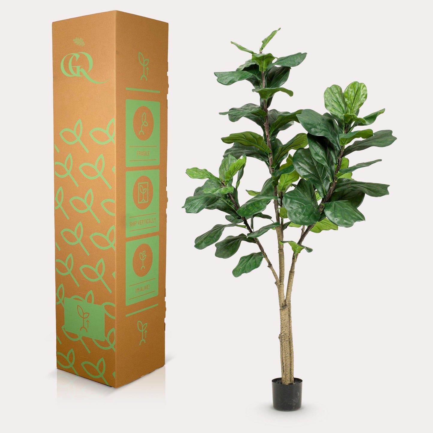 Kunstplant - Ficus Lyrata - Tabaksplant - 180 cm - Forest Plants