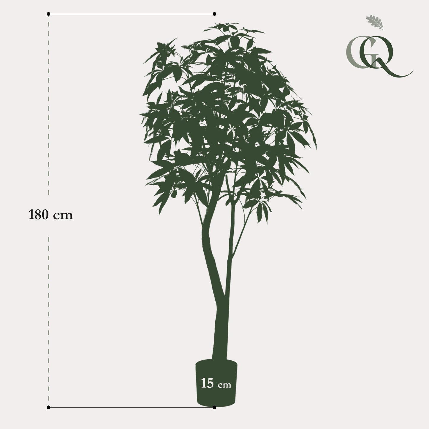 Kunstplant - Pachira Aquatica - Geldboom - 180 cm - Forest Plants