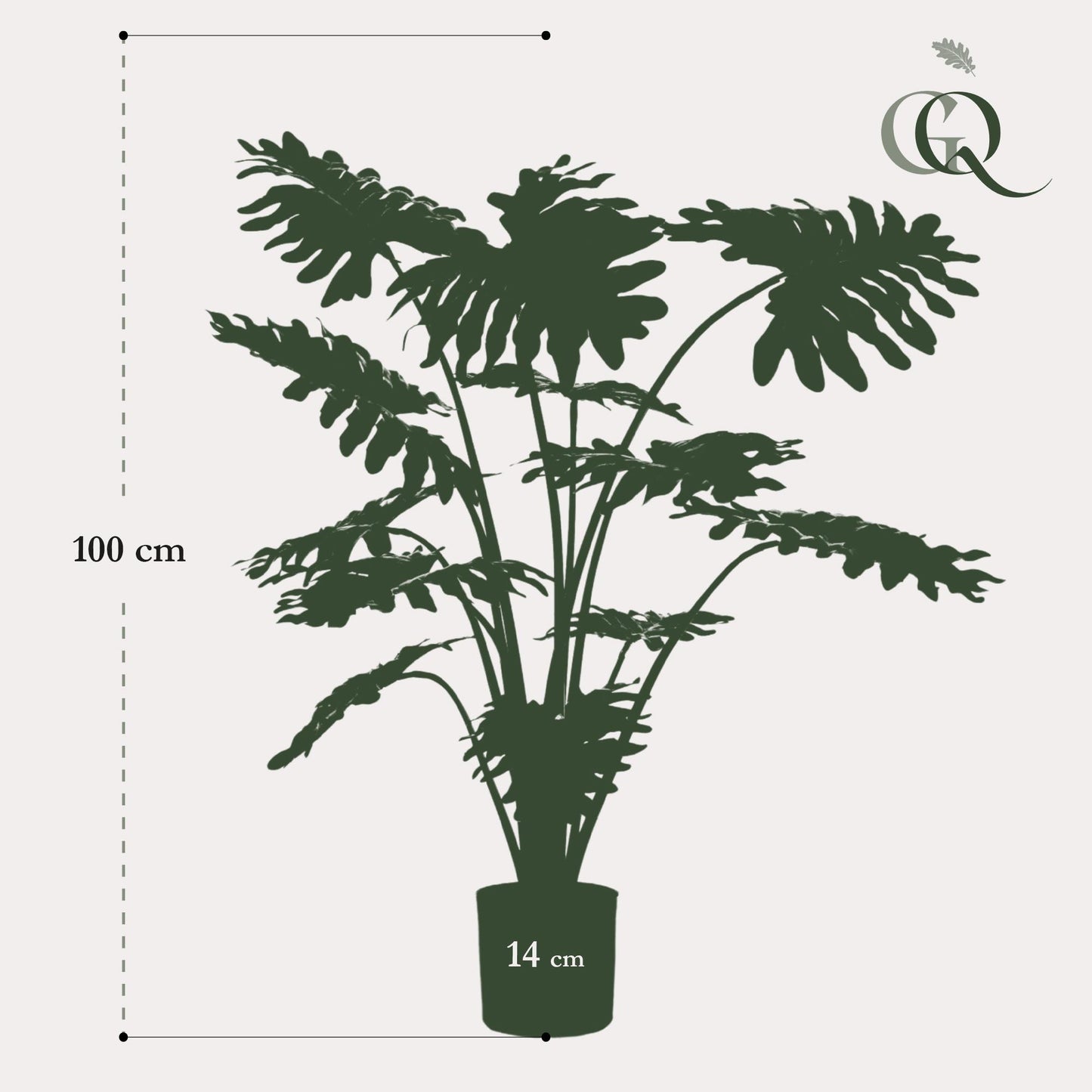 Kunstplant - Philodendron - 80 cm - Forest Plants