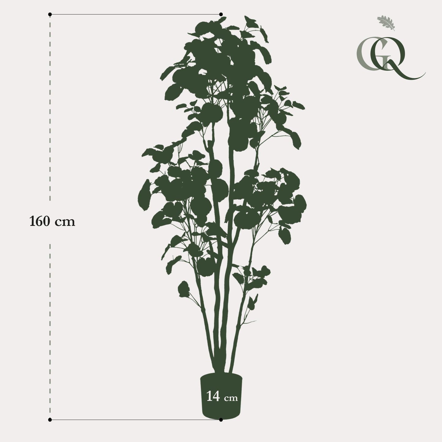 Kunstplant - Polyscias - Aralia - 160 cm - Forest Plants