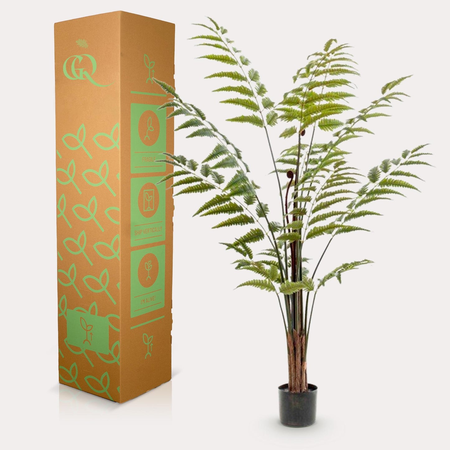 Kunstplant - Rumohra Adiantiformis - Ledervaren - 150 cm - Forest Plants