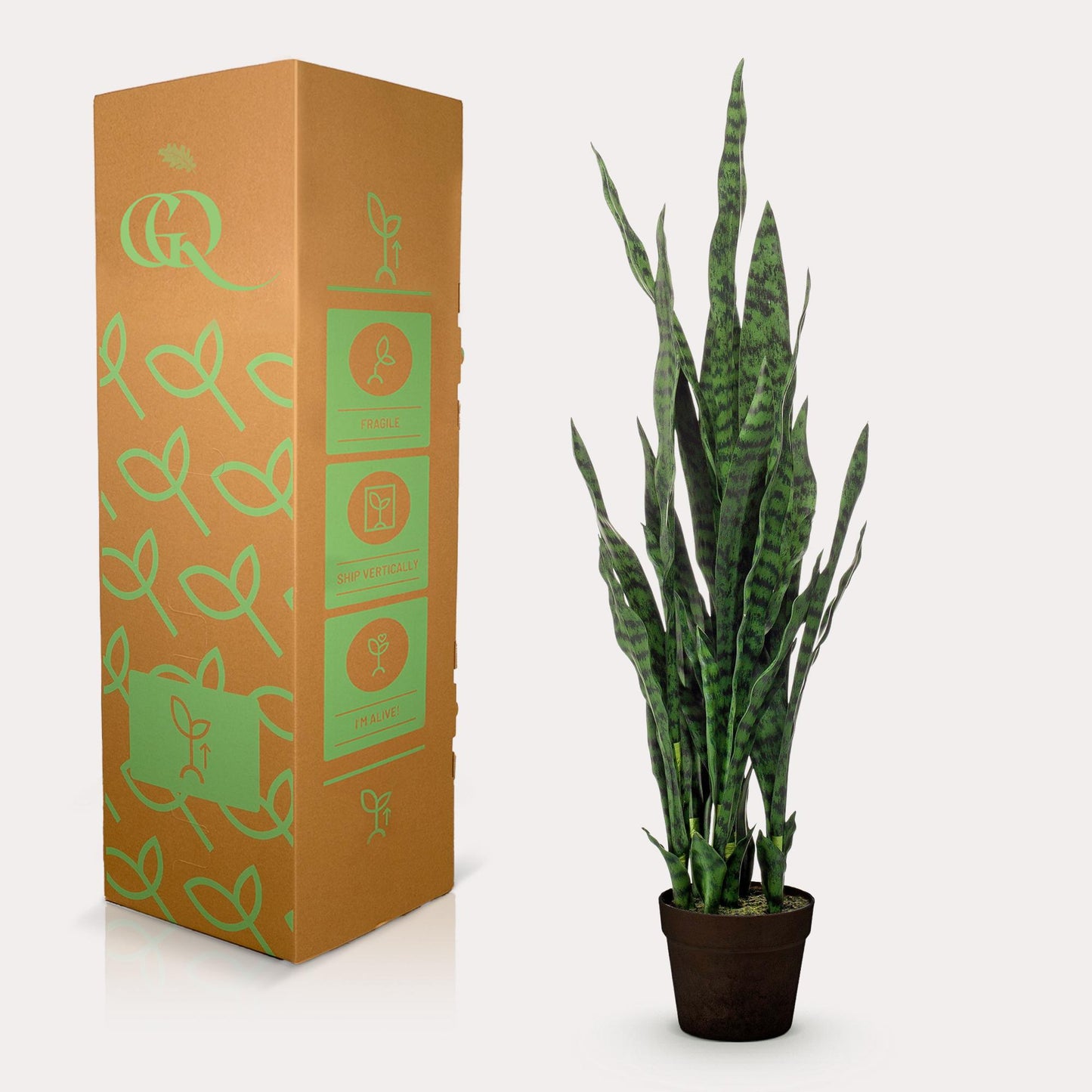 Kunstplant - Sanseveria black coral - Vrouwentong - 97 cm - Forest Plants