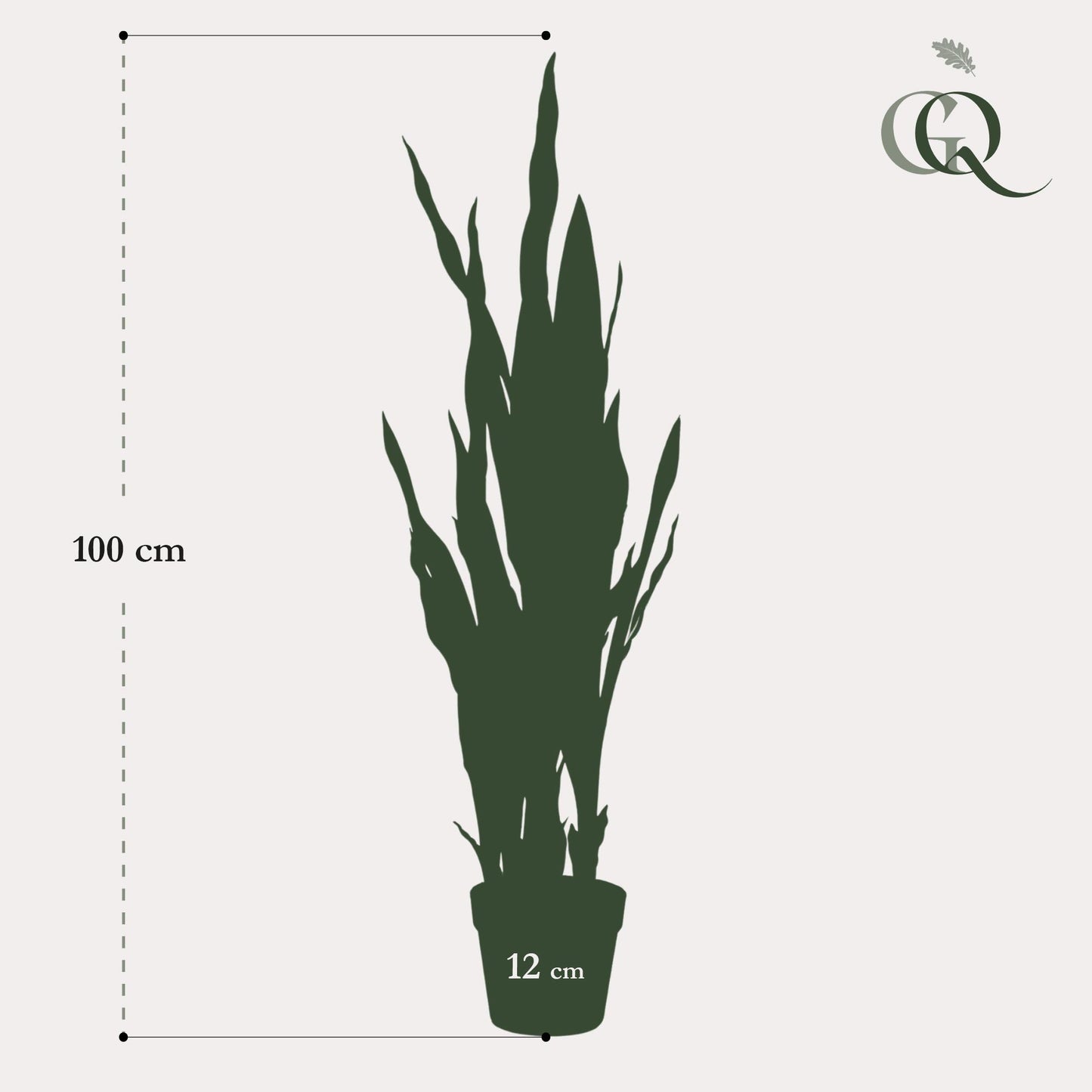 Kunstplant - Sanseveria black coral - Vrouwentong - 97 cm - Forest Plants