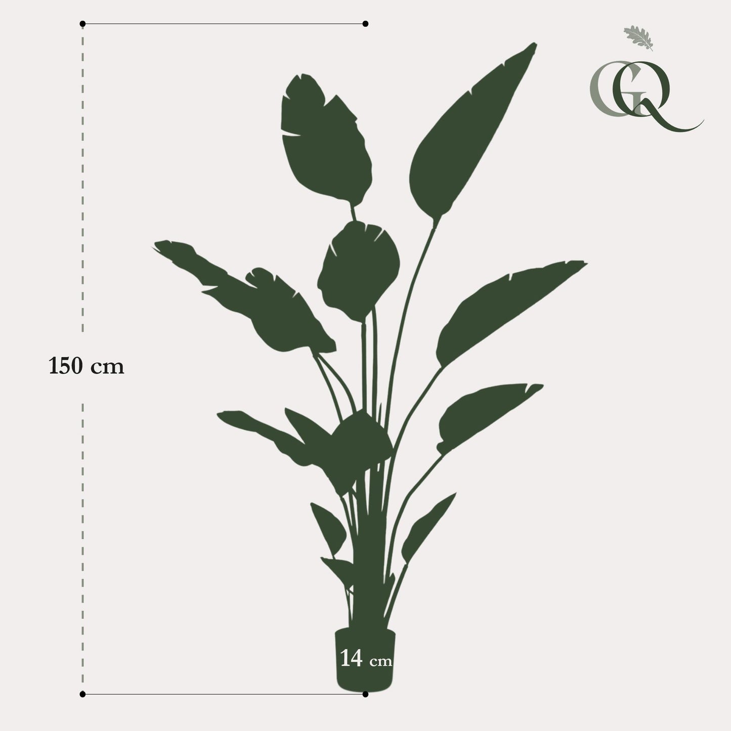 Kunstplant - Strelitzia Nicolai - Paradijsvogelbloem - 150 cm - Forest Plants