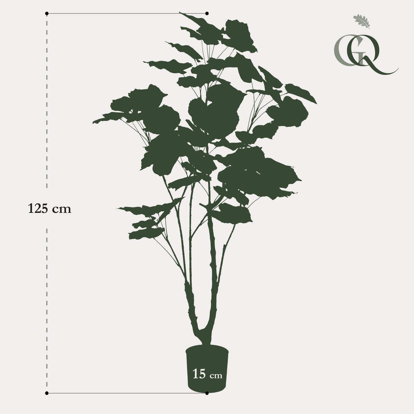 Kunstplant - Ficus umbellate - Afrikaanse vijg - 125 cm - Forest Plants
