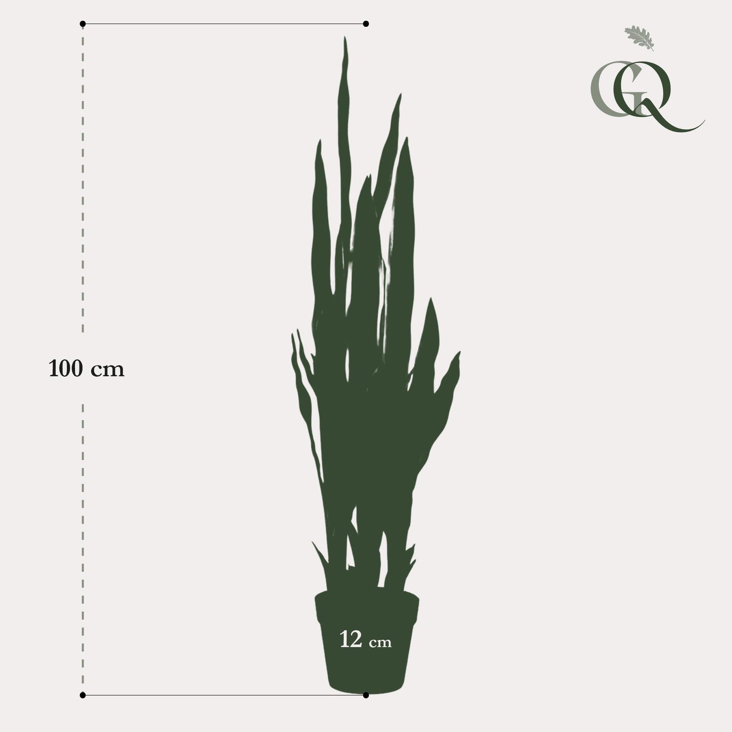 Kunstplant - Sanseveria Trifasciata - Vrouwentong - 97 cm - Forest Plants