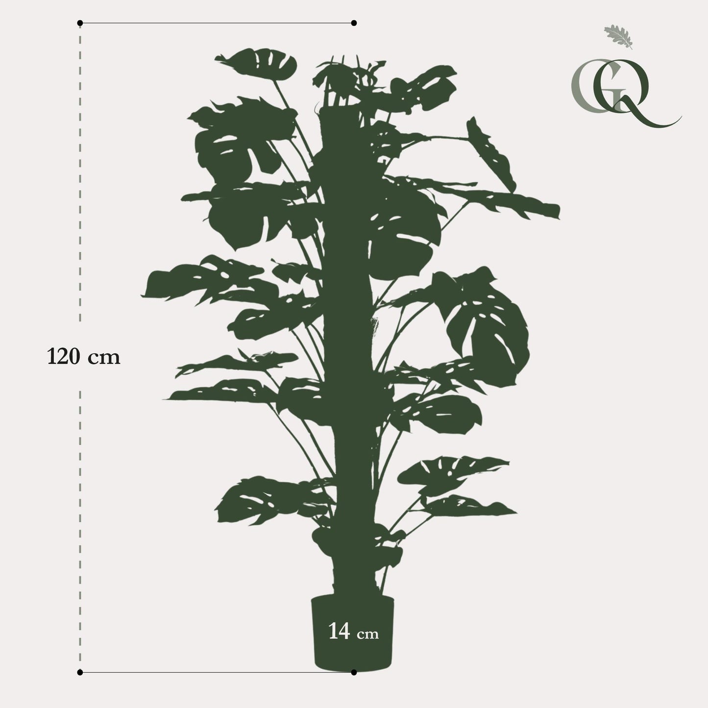 Kunstplant - Monstera Deliciosa - 120 cm - Forest Plants