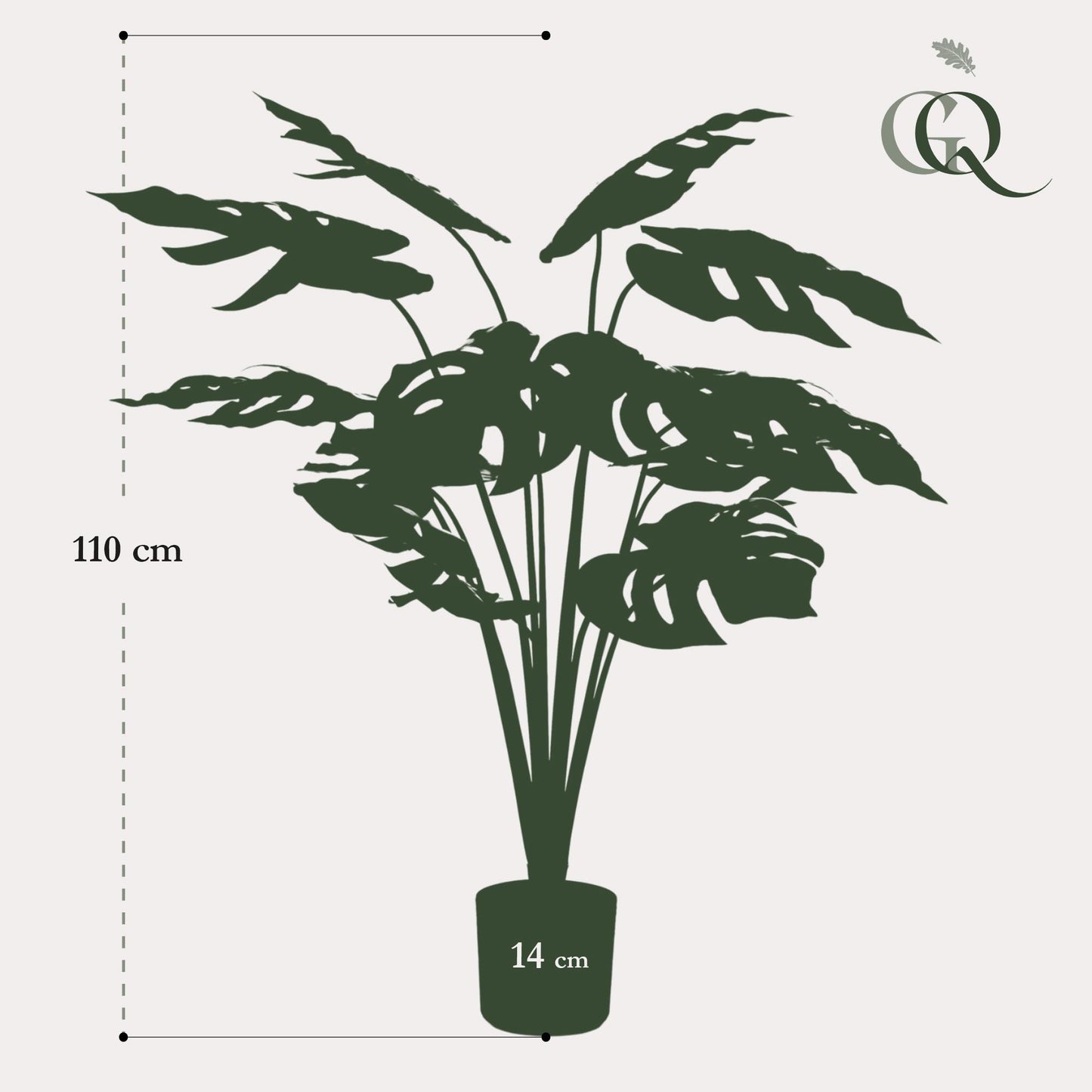 Monstera Deliciosa - kunstplant - 95 cm - Forest Plants