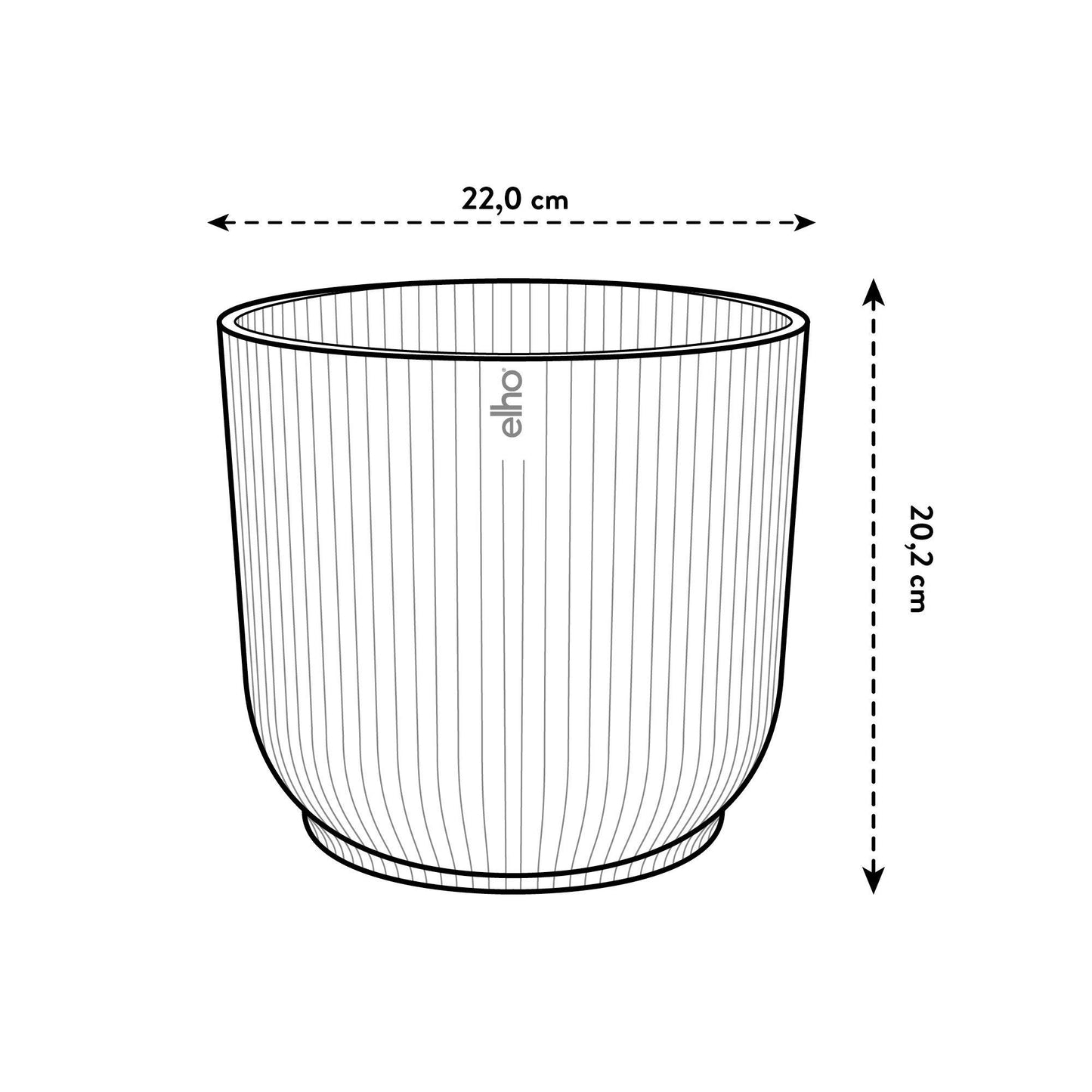 Pot elho Vibes Fold Round white - D22 x H20