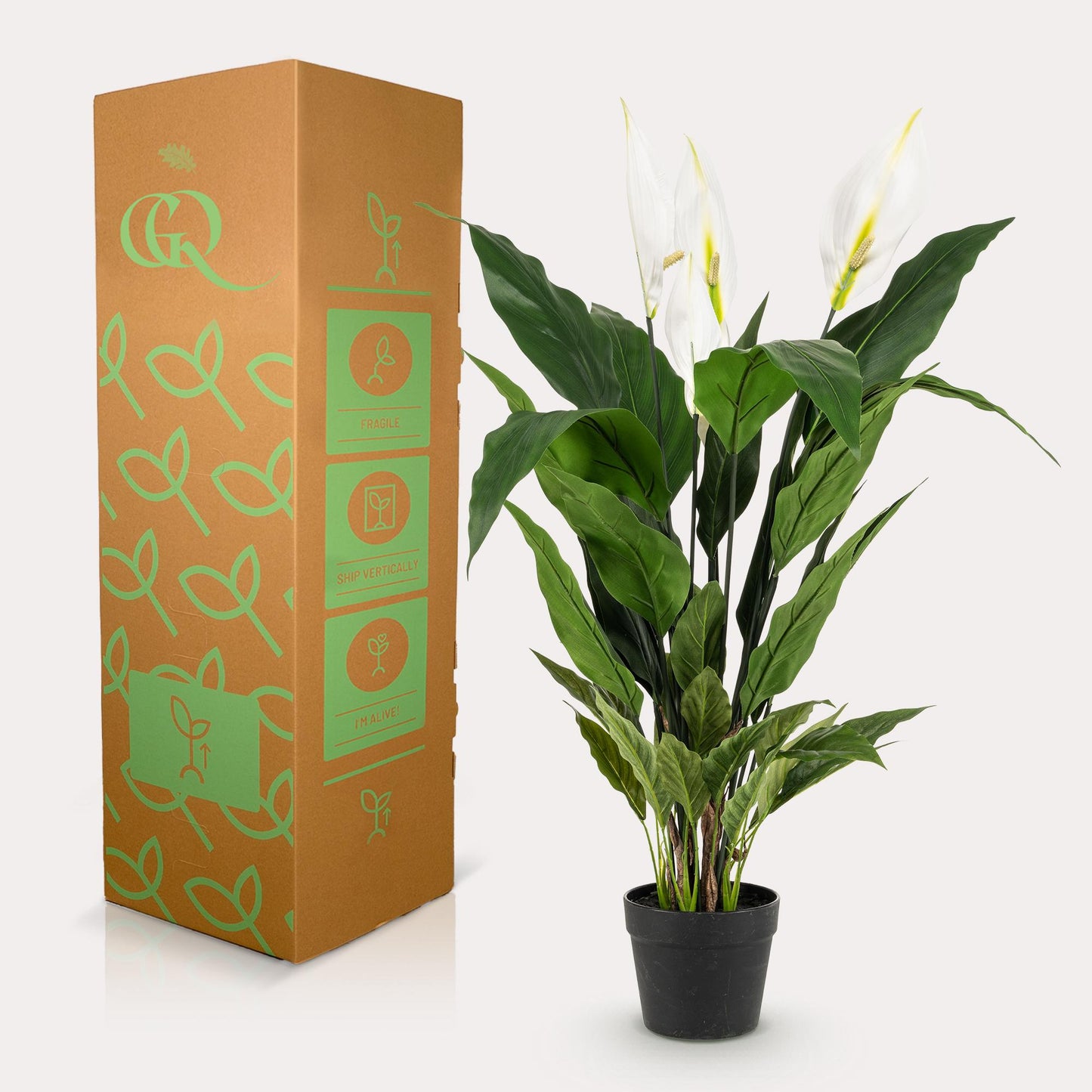 Kunstplant - Spathiphyllum - Lepelplant - 90 cm - Forest Plants