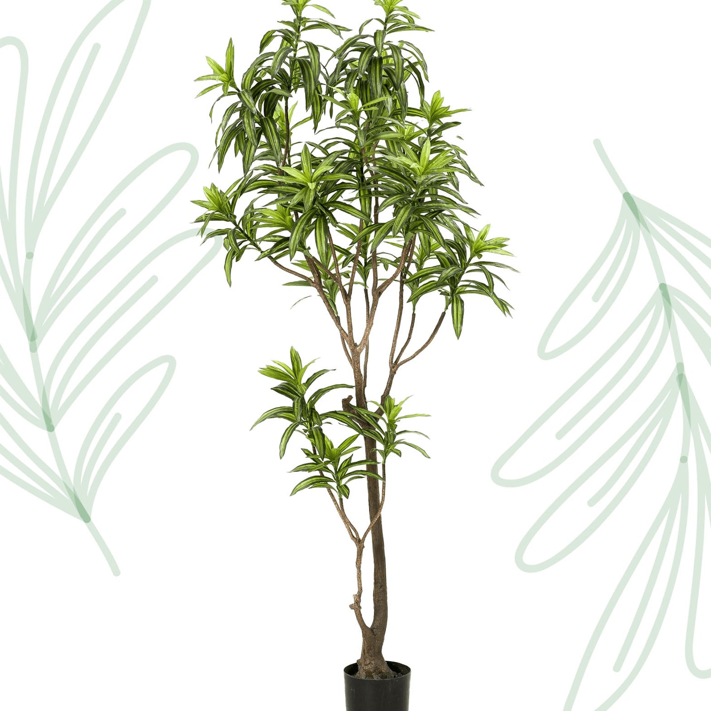 Kunstplant - Dracaena - Drakenboom - 190 cm - Forest Plants