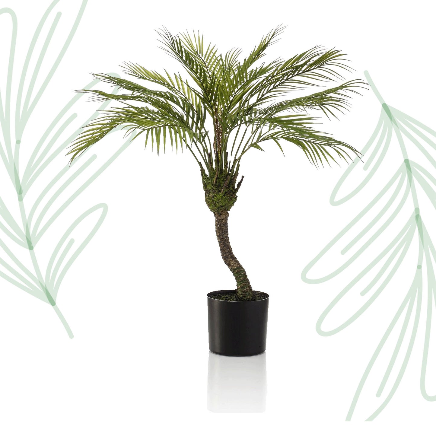 Kunstplant - Chamaedorea - Bergpalm - 85 cm - Forest Plants