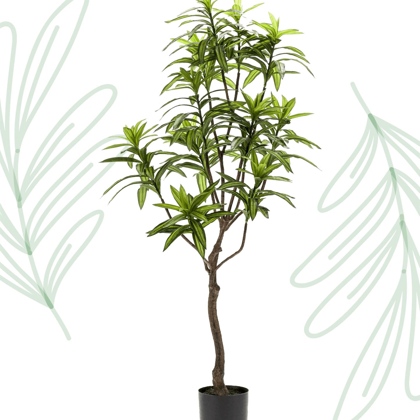Kunstplant - Dracaena - Drakenboom - 190 cm - Forest Plants