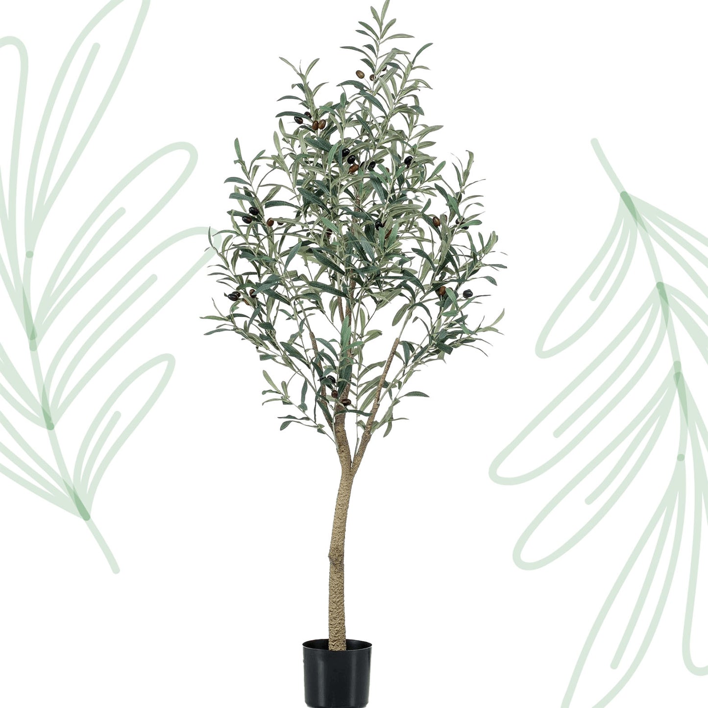 Kunst Olijfboom - Olea europaea - Olijfboom - 140 cm - Forest Plants