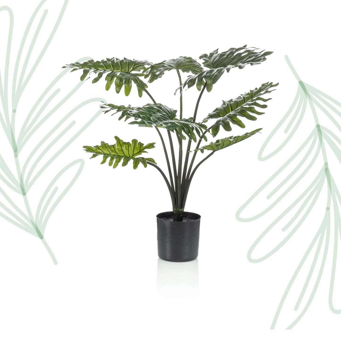 Kunstplant - Philodendron - 60 cm - Forest Plants