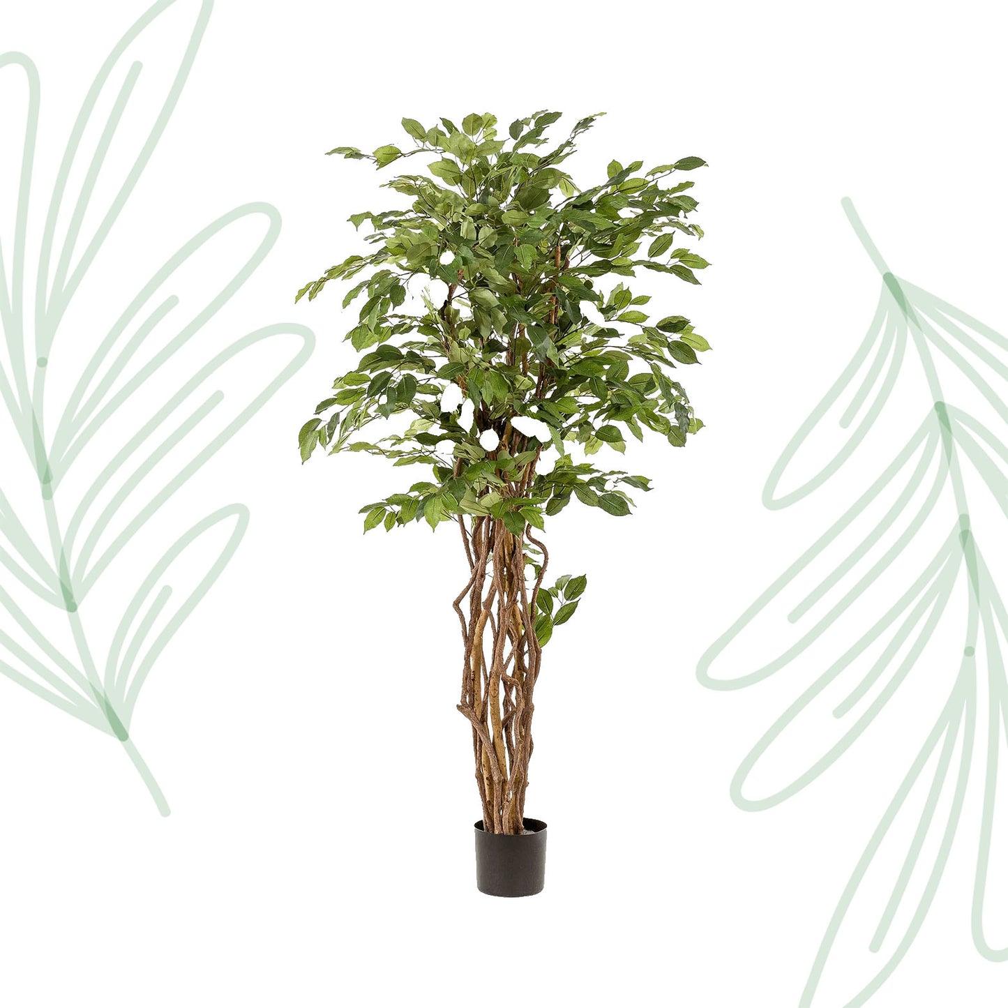 Kunstplant - Ficus liana - Vioolbladplant - 170 cm - Forest Plants