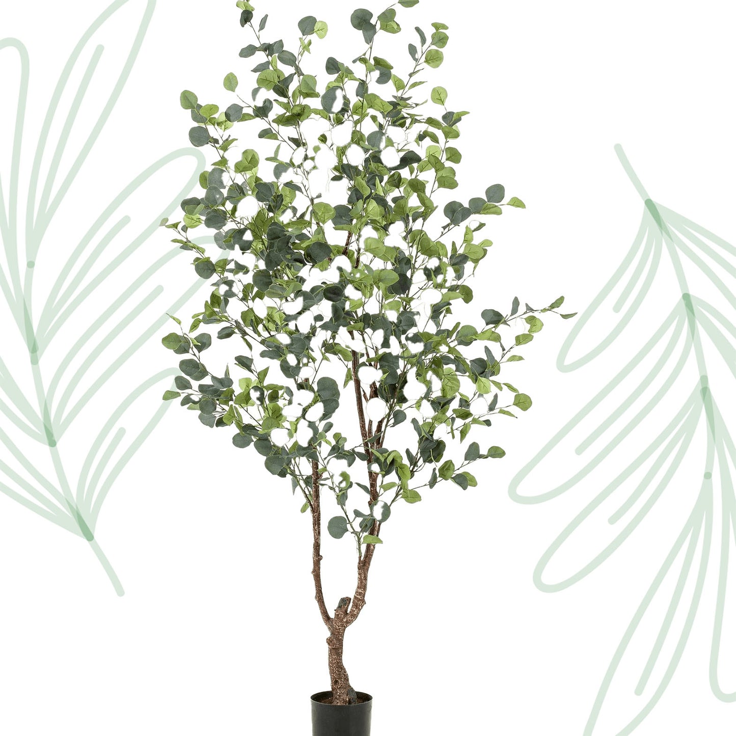 Kunstplant - Eucalyptus - Blauwe Gomboom - 180 cm - Forest Plants