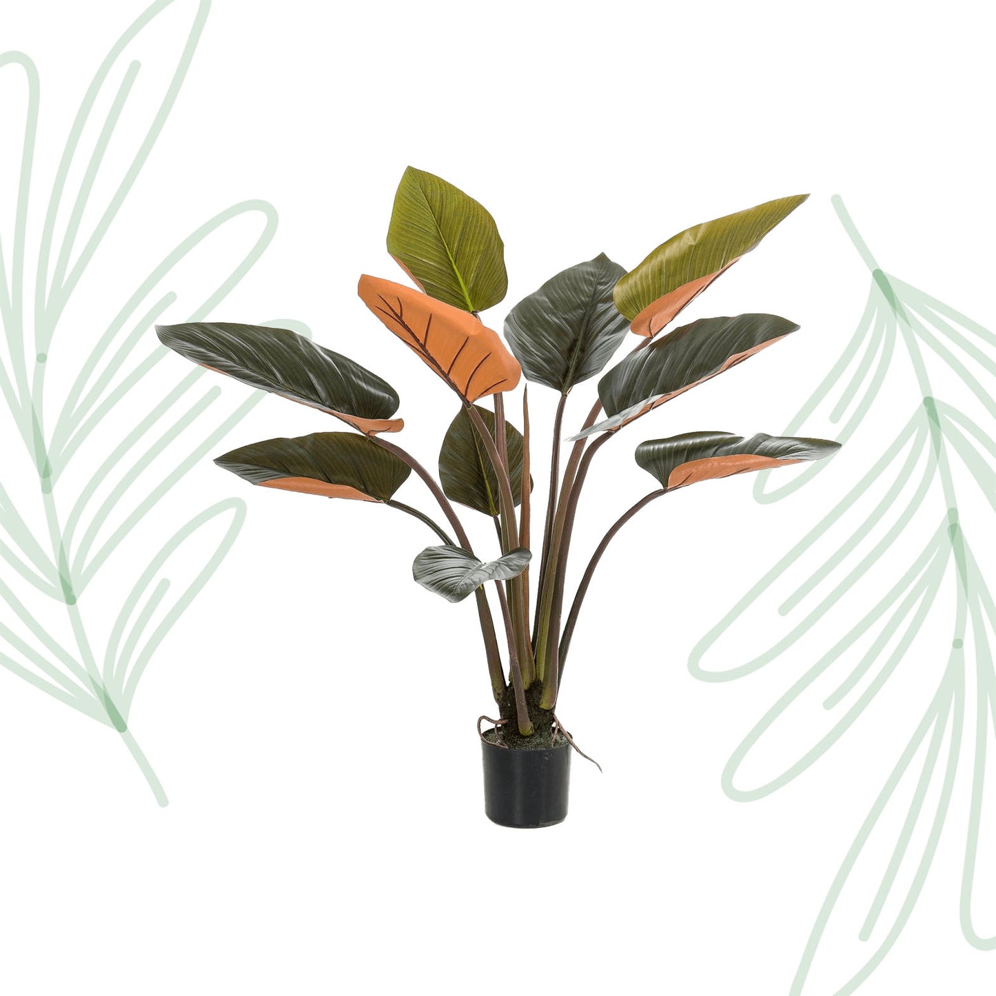 Kunstplant - Philodendron - 120 cm - Forest Plants