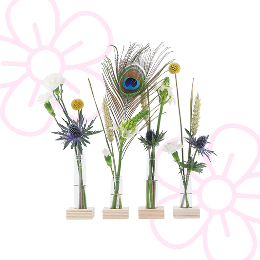 Flower Fest - brievenbus bloemen, incl. vaasjes en standaard