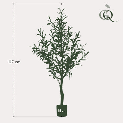 Kunst Olijfboom -  Olea europaea - Olijfboom - 115 cm - Forest Plants