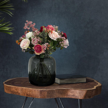 Kunstbloemen - Boeket M - Flame Roses - 45 cm - Forest Plants
