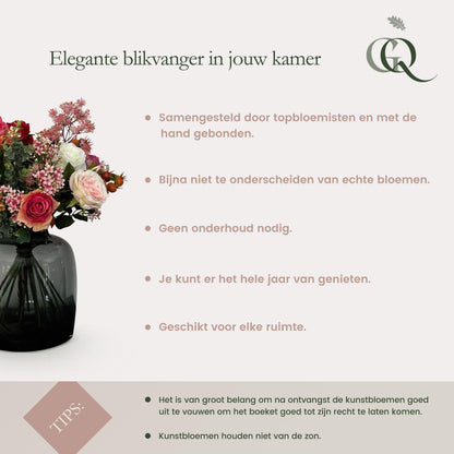 Kunstbloemen - Boeket - White Dream - 60 cm - Forest Plants