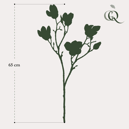 Kunstbloemen - Magnolia bloem Roze x8 - 65cm - Forest Plants