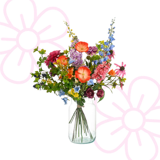 Kunstbloemen - Boeket XL -  Electric Love - 90cm - Forest Plants