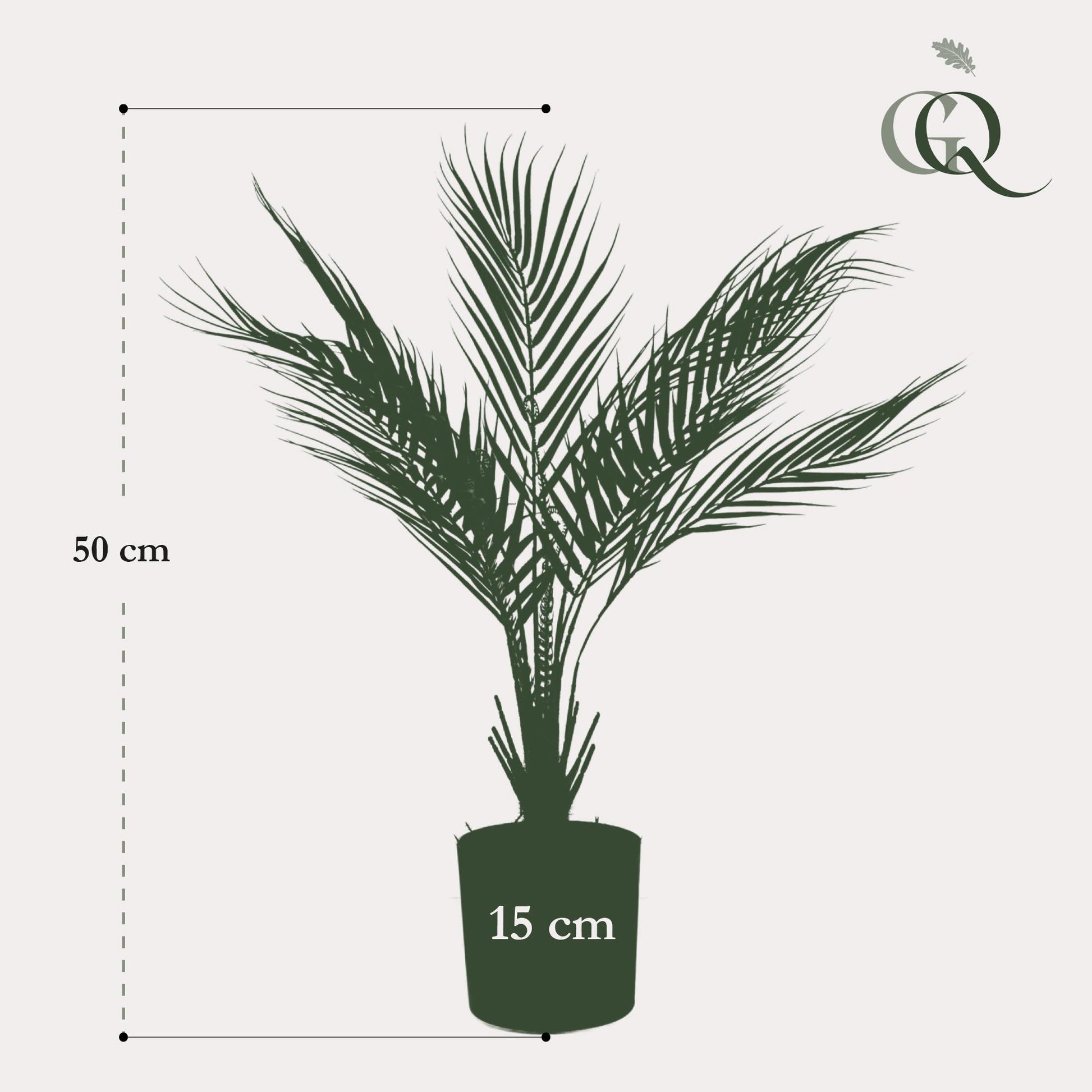 Kunstplant - Chamaedorea - Bergpalm - 50 cm - Forest Plants