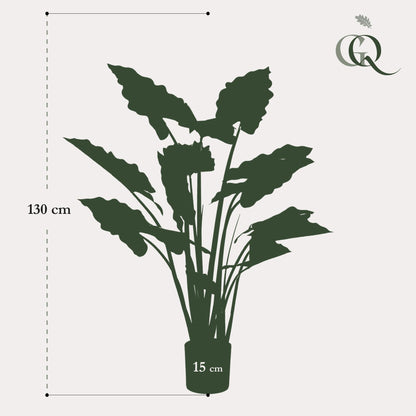 Kunstplant - Colocasia Pink China - Olifantsoor - 130 cm - Forest Plants