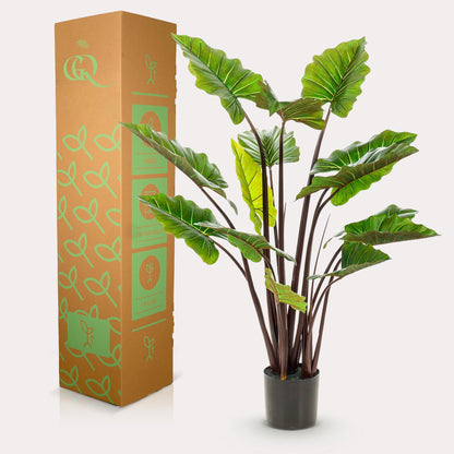 Kunstplant - Colocasia Pink China - Olifantsoor - 130 cm - Forest Plants