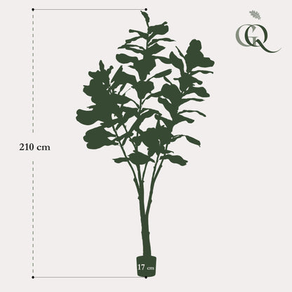 Kunstplant - Ficus Lyrata - Tabaksplant - 210 cm - Forest Plants