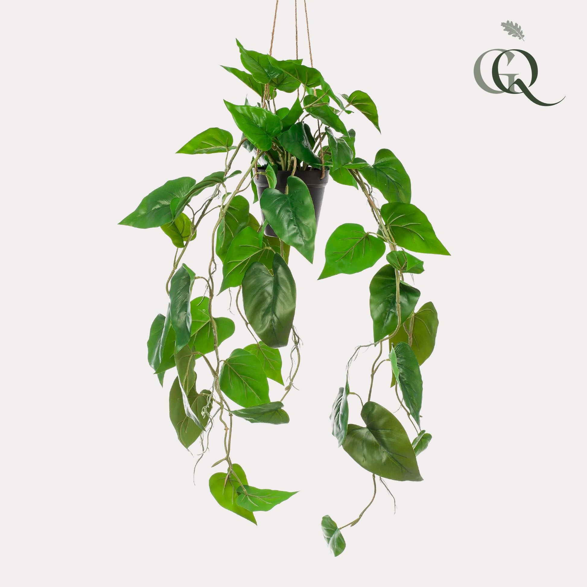 Kunstplant - Philodendron scandens - Klimmende Boomliefhebber - 80 cm - Forest Plants