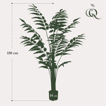 Kunstplant - Rumohra Adiantiformis - Ledervaren - 150 cm - Forest Plants