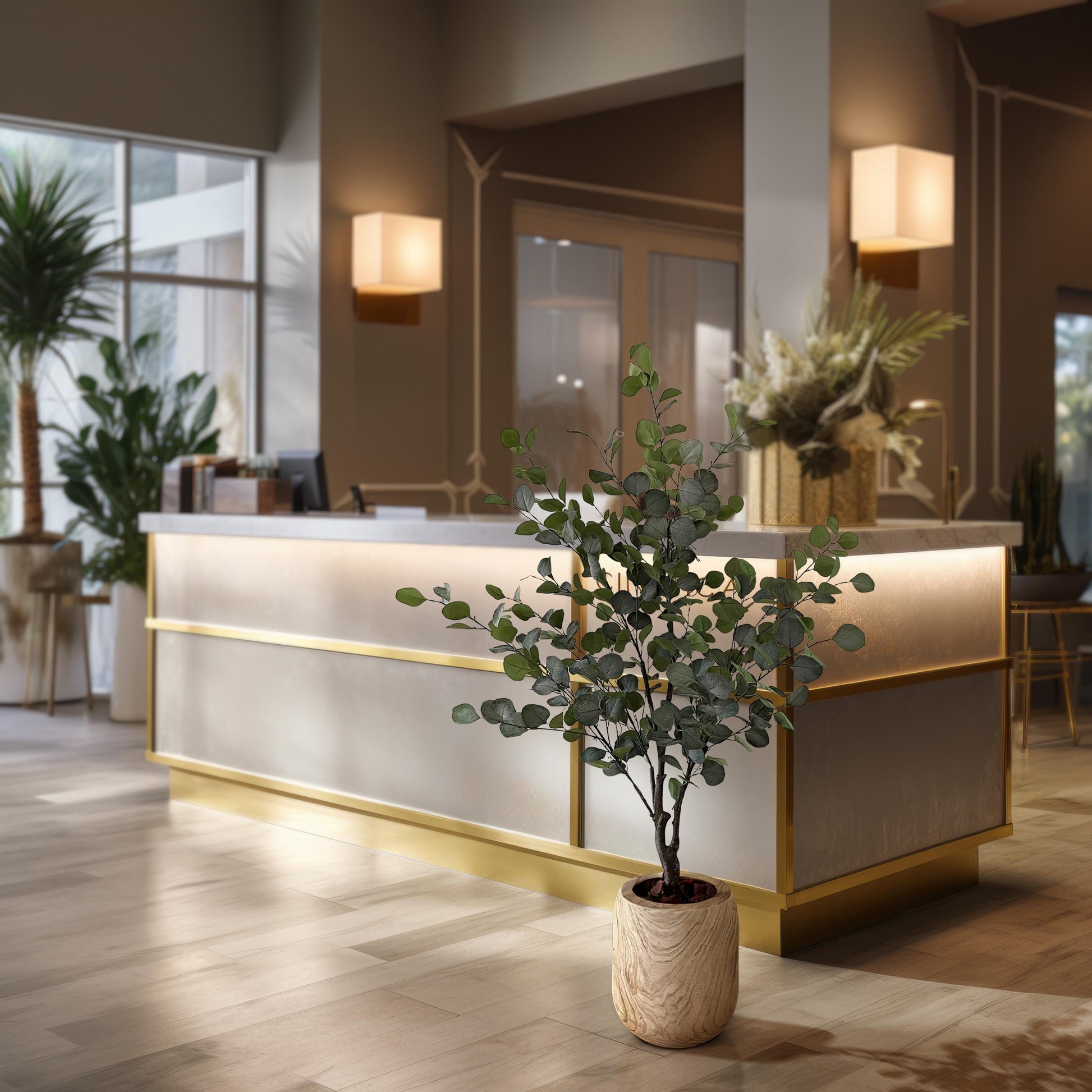 Kunstplant - Eucalyptus - Blauwe Gomboom  - 140 cm - Forest Plants